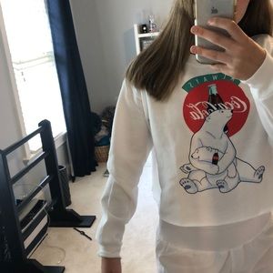 coke cropped crew neck